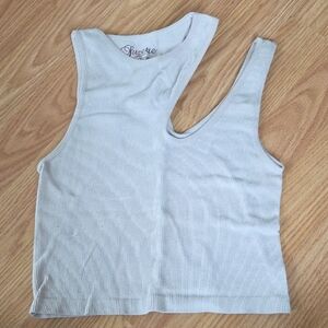 Ribbed White Tank Top